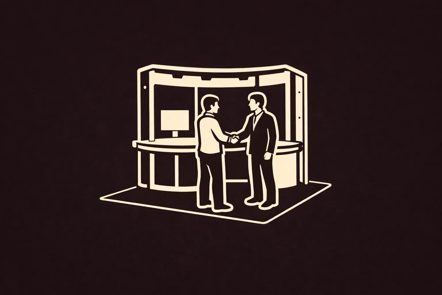 generation de leads sur un salon professionnel poignee de main stand exposition