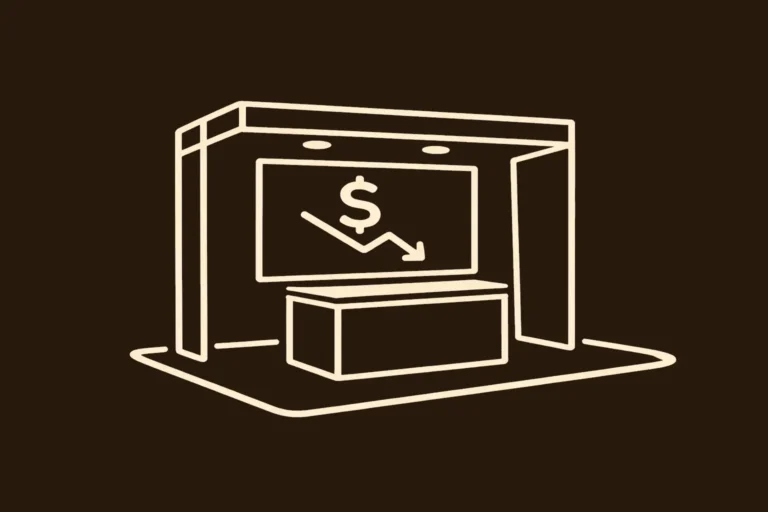 stand d’exposition optimisé permettant de réduire les coûts tout en conservant un impact visuel fort sur un salon professionnel