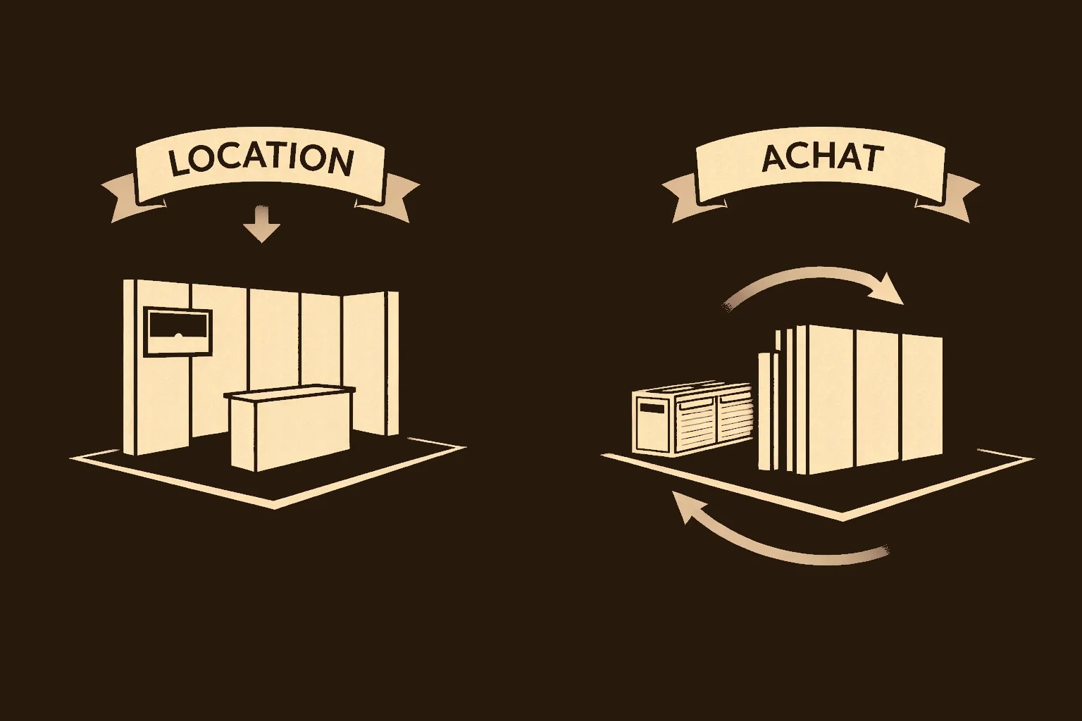 location ou achat stand modulaire salon comparaison