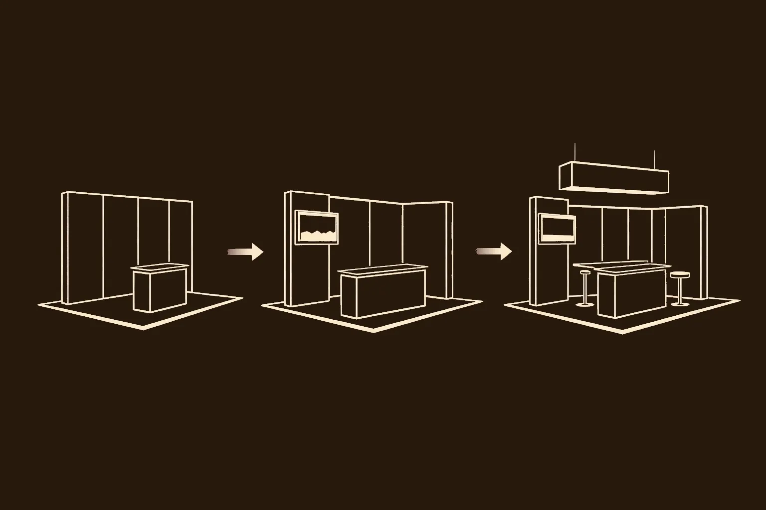 evolution stand modulaire salon exposition configuration progressive