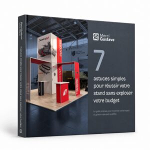 Free trade show booth guide by Merci Gustave with 7 practical tips for successful exhibition booth design