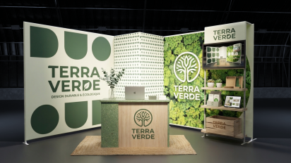 stand d'exposition tubulaire portable contour