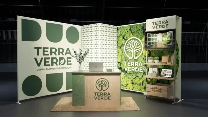 stand d'exposition tubulaire portable contour